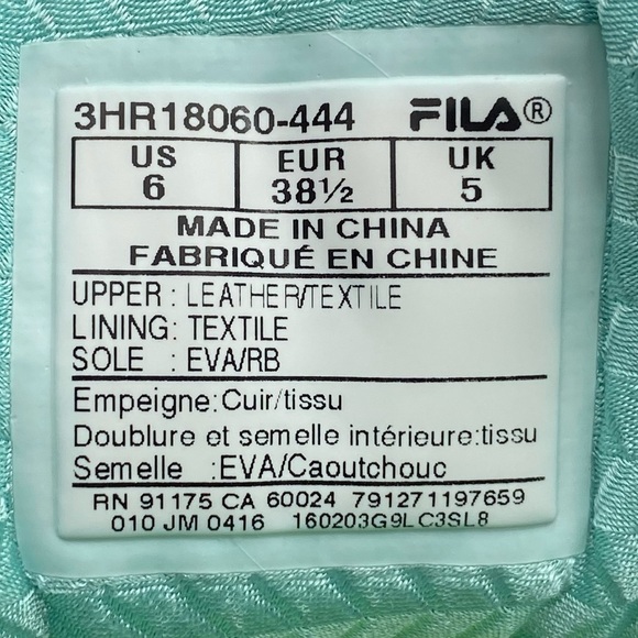 Fila Energized CoolMax Memory Foam Purple Sneakers Women’s Size 6 - Picture 10 of 14